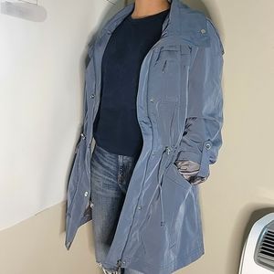 Calvin Klein Trench Coat Blue Small